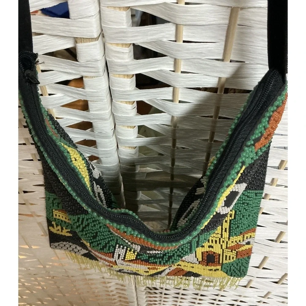 Vintage 1970s Monaco Beaded Souvenir Handbag‎